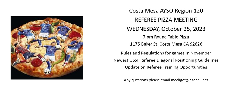 Referee Pizza Meeting