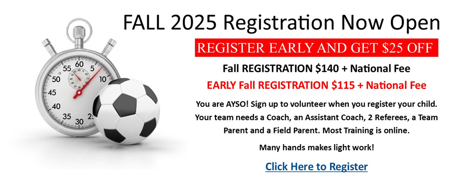 Early Fall 2025 Registration